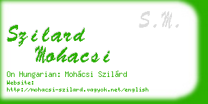 szilard mohacsi business card